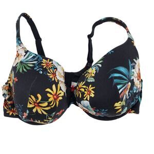 Cacique Floral True Embrace Underwire Full Coverage T-Shirt Bra Size 42DD
